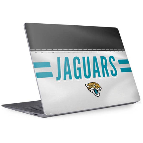 NFL Jacksonville Jaguars White Striped Surface Laptop 2 Skin